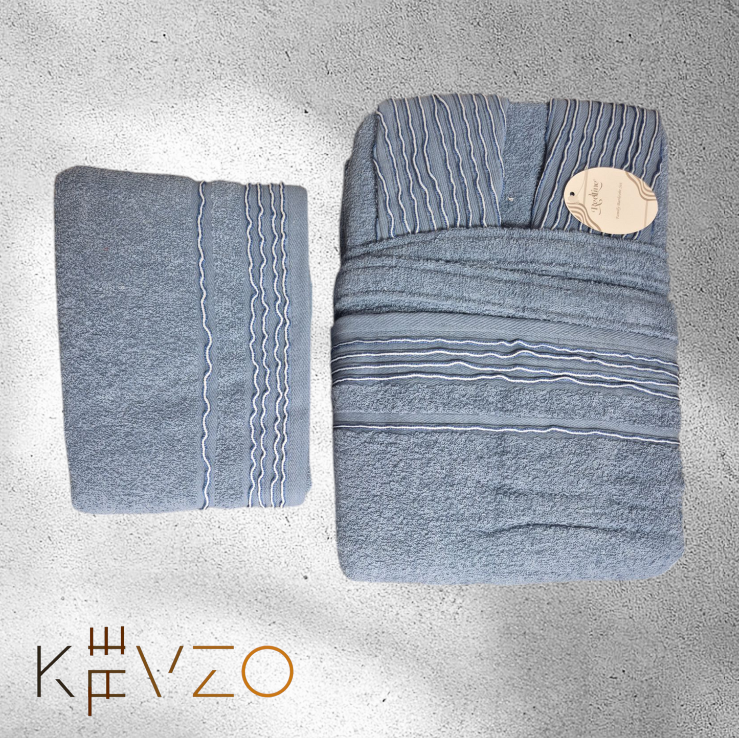 "Dantel" 3-teiligs Bademantel-Set