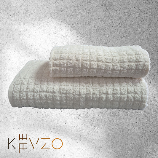 "Kariert-Cotton Paris" 3-teiligs Bademantel-Set