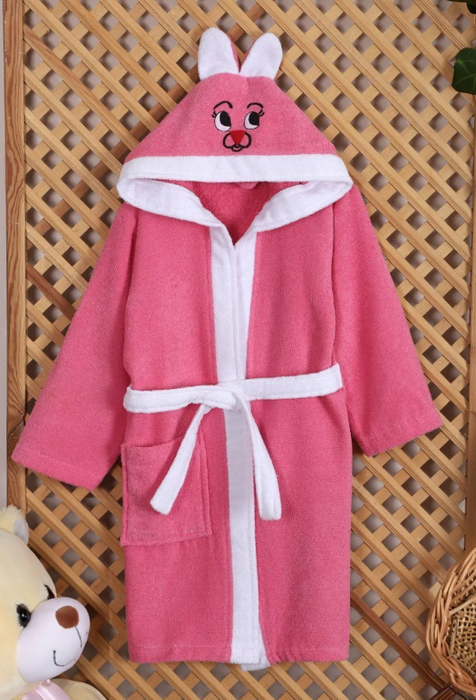 Kinderbademantel „Hasi“ – 100% Baumwolle, mit Kapuze