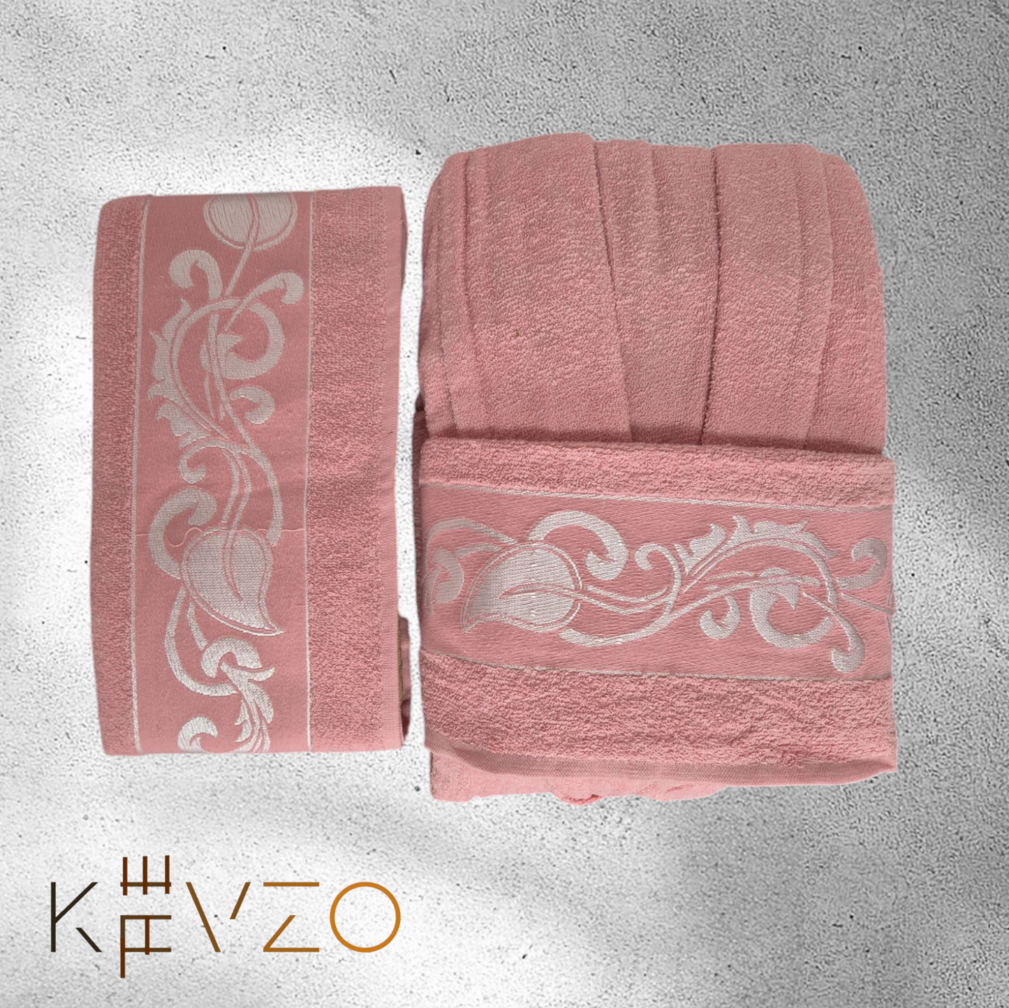 "Ornament" 3-teiligs Bademantel-Set