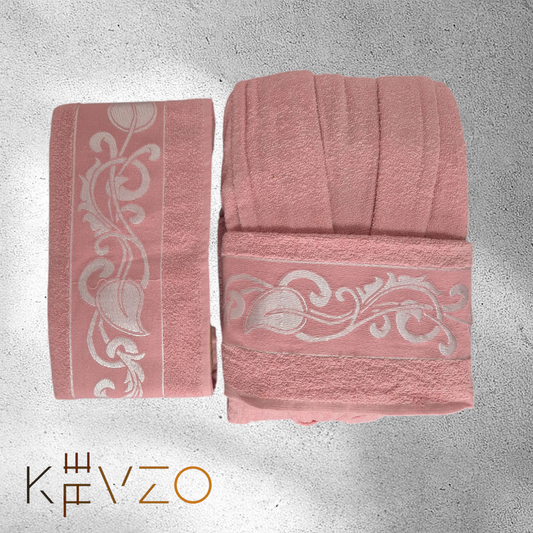 "Ornament" 3-teiligs Bademantel-Set