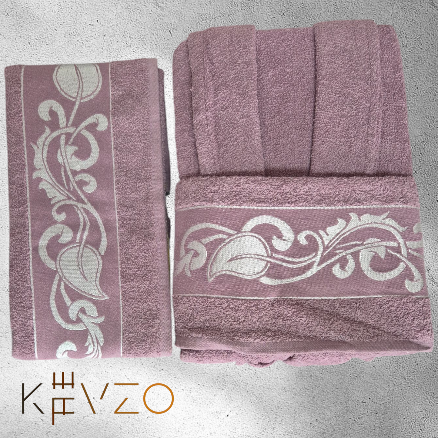 "Ornament" 3-teiligs Bademantel-Set