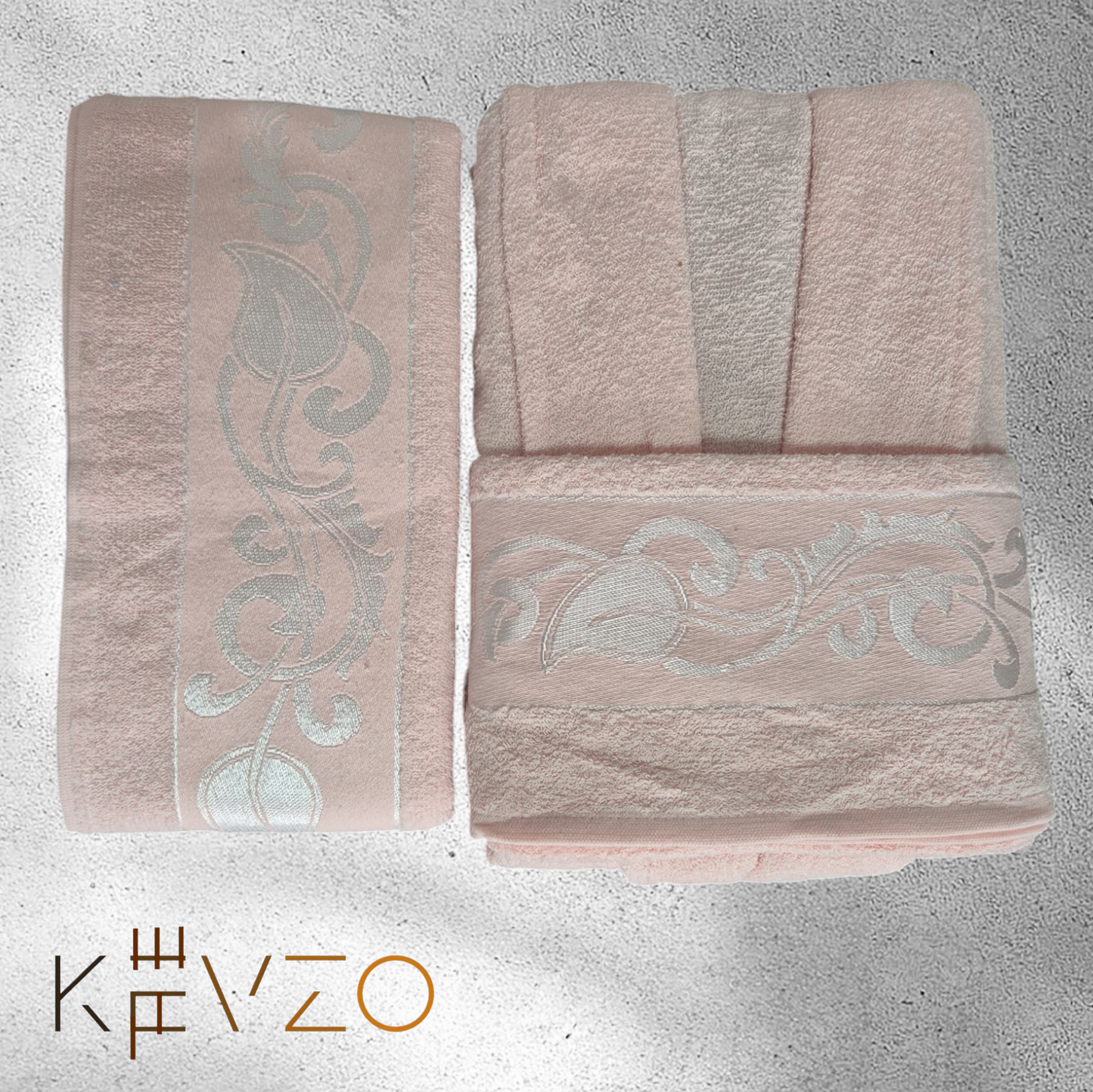 "Ornament" 3-teiligs Bademantel-Set