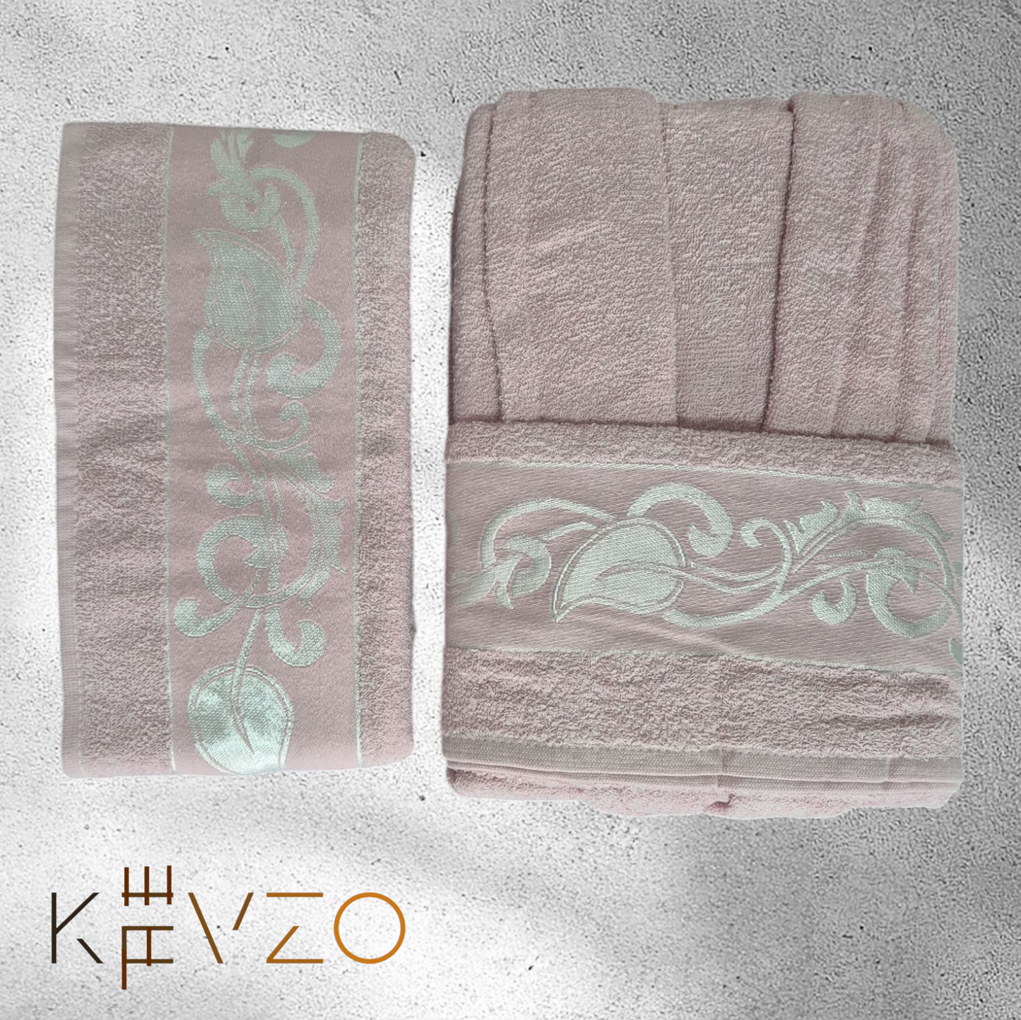 "Ornament" 3-teiligs Bademantel-Set