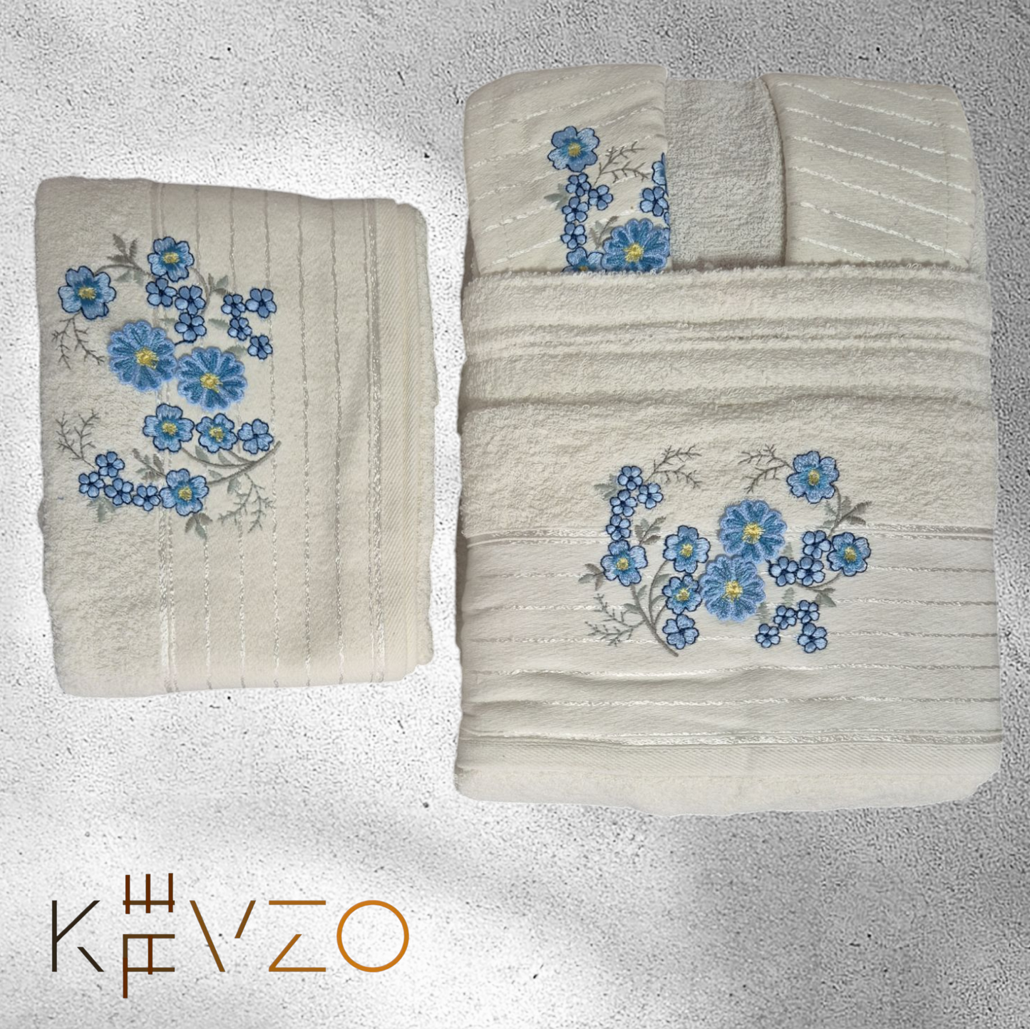 "Dantel" 3-teiligs Bademantel-Set