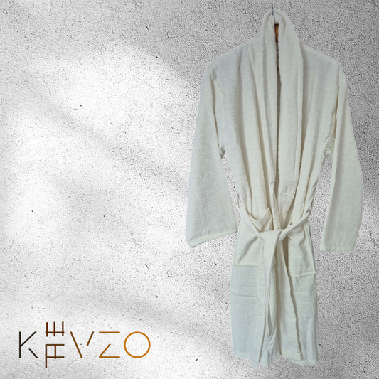 "Kariert-Cotton Paris" 3-teiligs Bademantel-Set