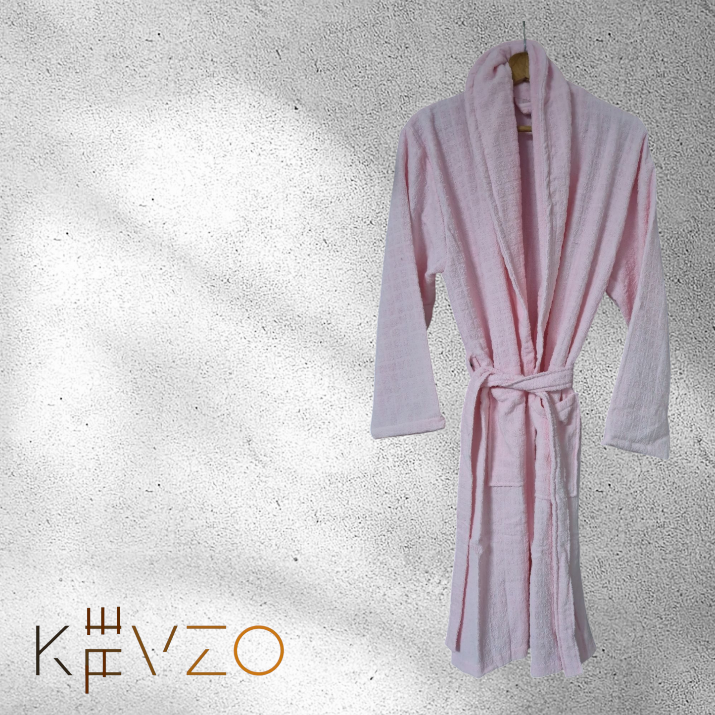 "Kariert-Cotton Paris" 3-teiligs Bademantel-Set