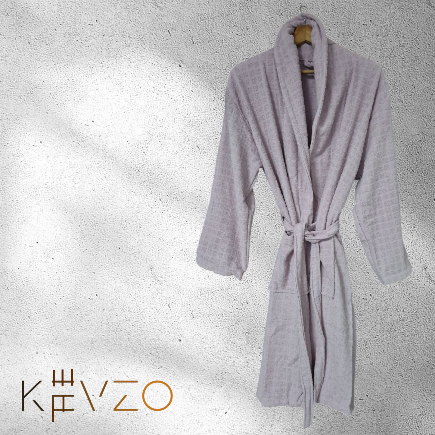 "Kariert-Cotton Paris" 3-teiligs Bademantel-Set