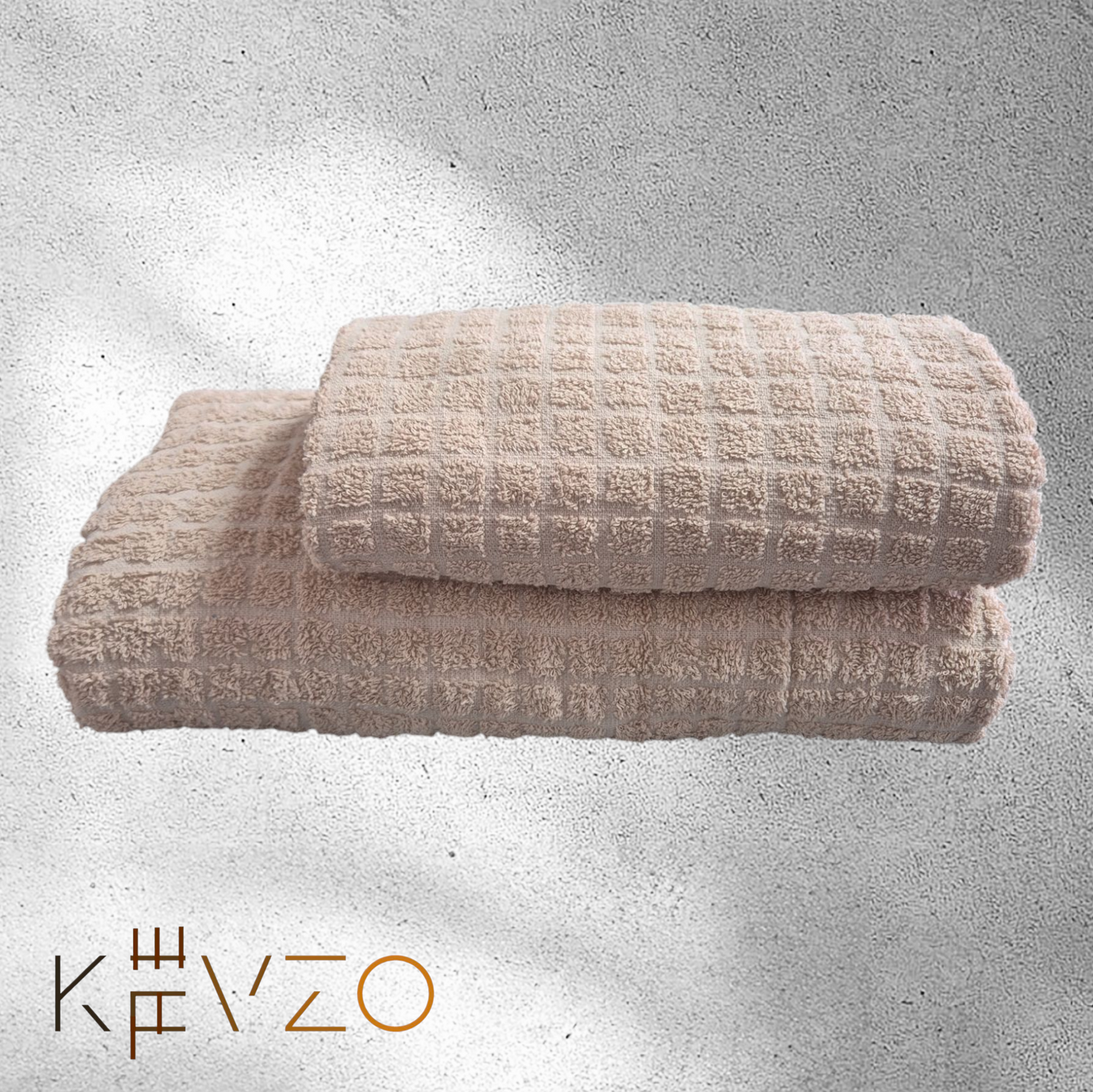 "Kariert-Cotton Paris" 3-teiligs Bademantel-Set